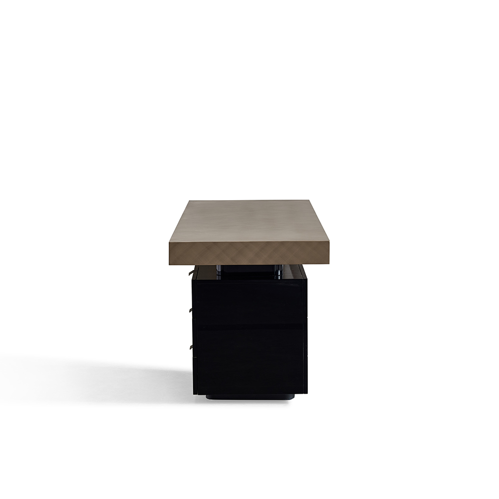 Chantal Desk 2DRW Grey/Black