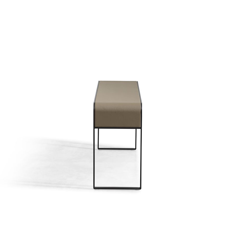 Khai Leather Side Table Set