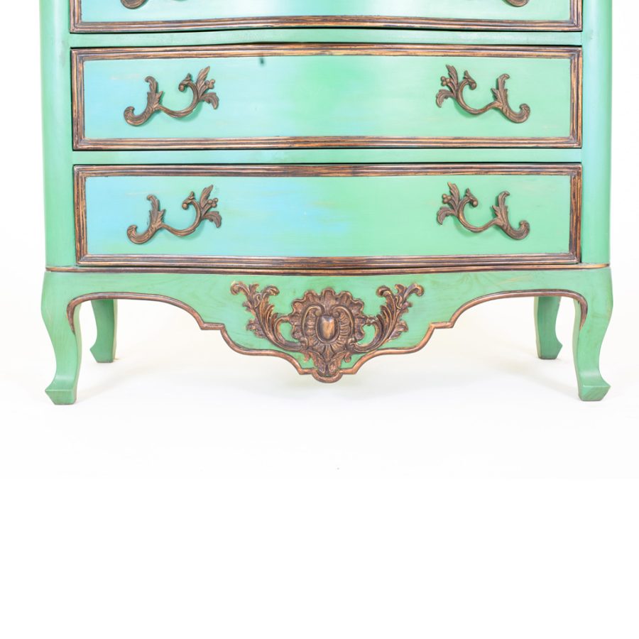 Aqua Antique Dresser