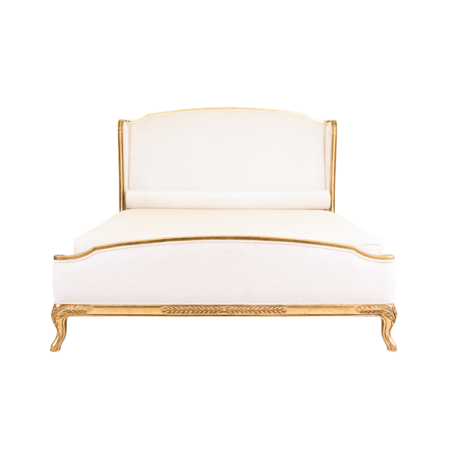 Ivory Bed Upholstered Platform