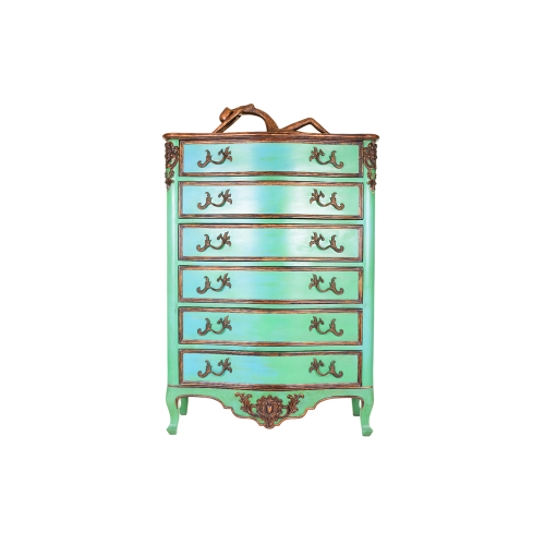 Aqua Antique Dresser